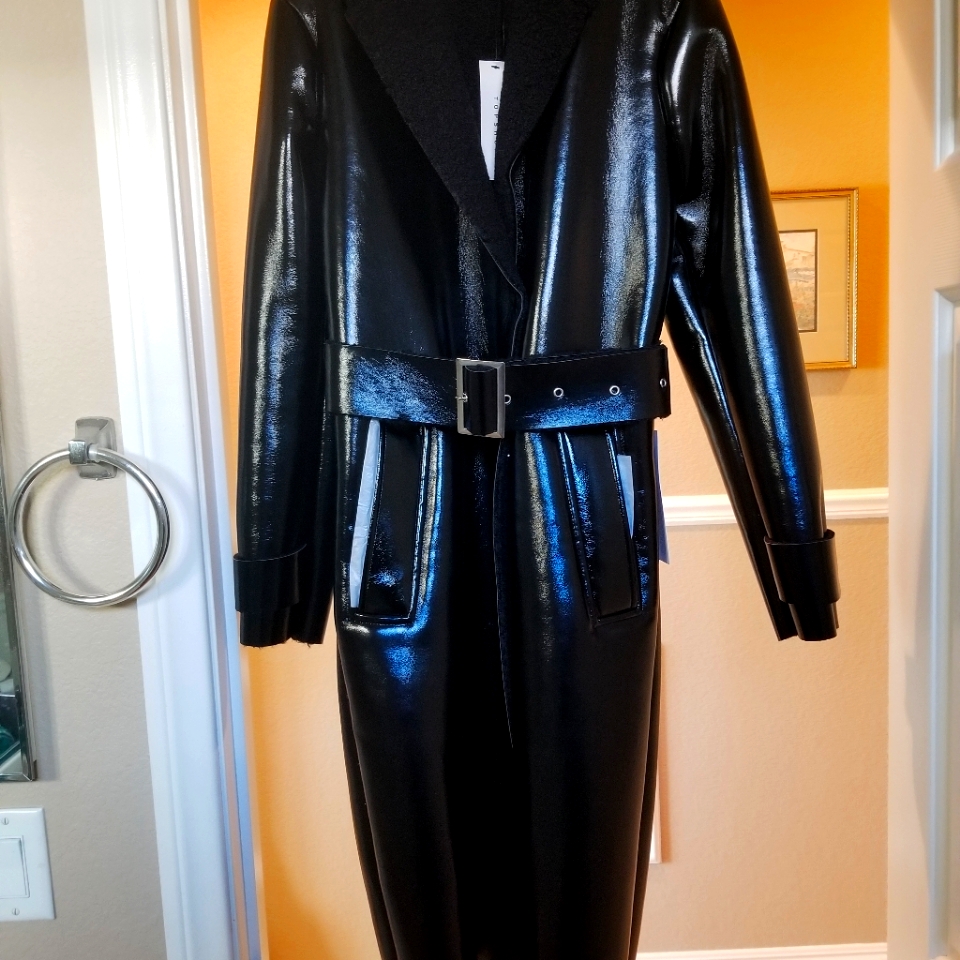 Topshop Vegan Leather Trench